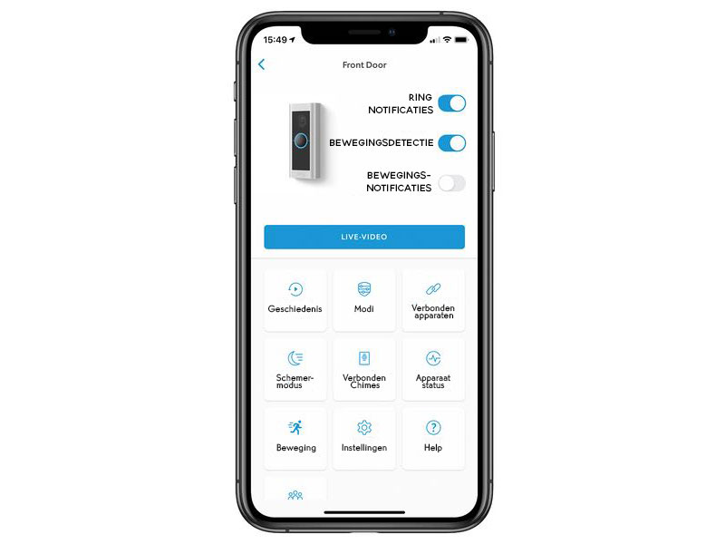 Stel je video deurbel in via de overzichtelijke Ring App.