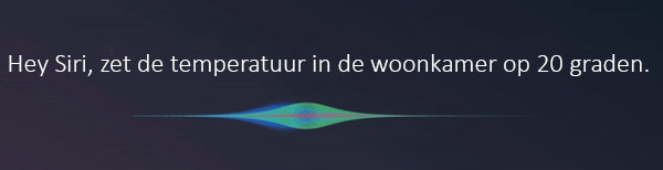 Bedien je Apple HomeKit Thermostaten ook met behulp van je stem via Siri.
