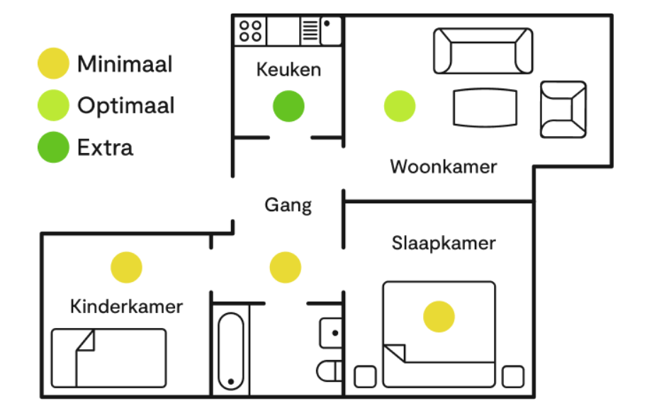 Rookmelder Plattegrond