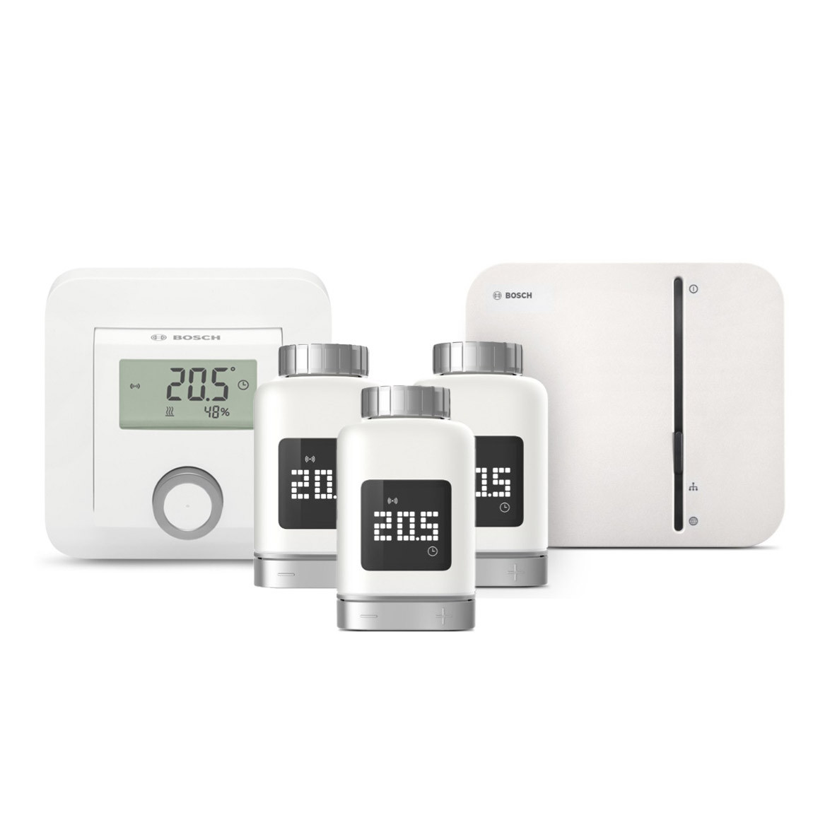 Bosch Smart Home Controller + 3x Radiatorknop II + Kamerthermostaat