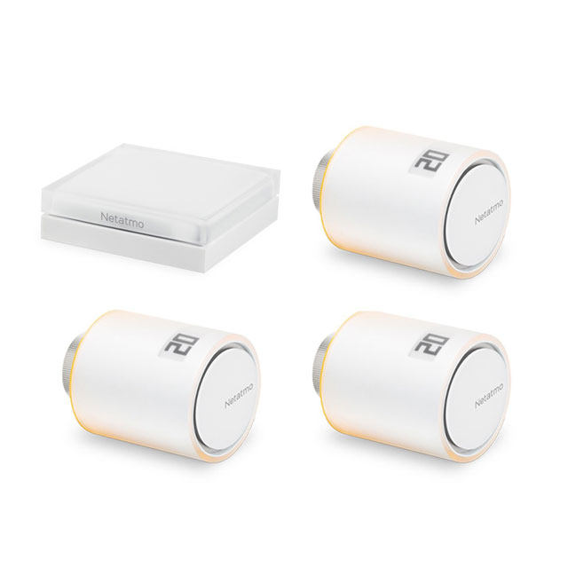Netatmo Radiatorthermostaat Starter Set met 2 Radiatorknoppen + 1x Radiatorknop
