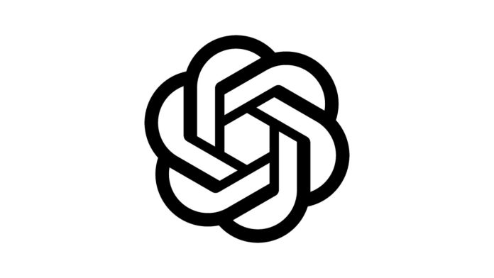 Een minimalistisch zwart OpenAI logo op een witte achtergrond, gerelateerd aan het nieuws OpenAI Lanceert GPT-Realtime-2.