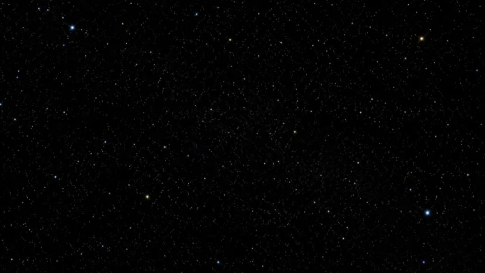 Een adembenemend uitzicht op een fonkelende sterrenhemel in de diepe ruimte, een verre bestemming voor de missies van SpaceX.