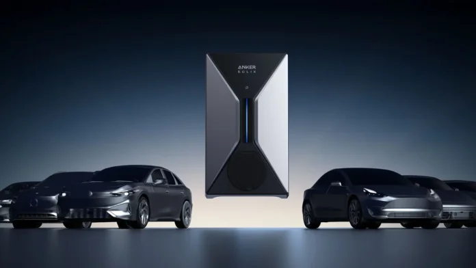 Anker SOLIX laadstation en thuisbatterij voor elektrische auto's.