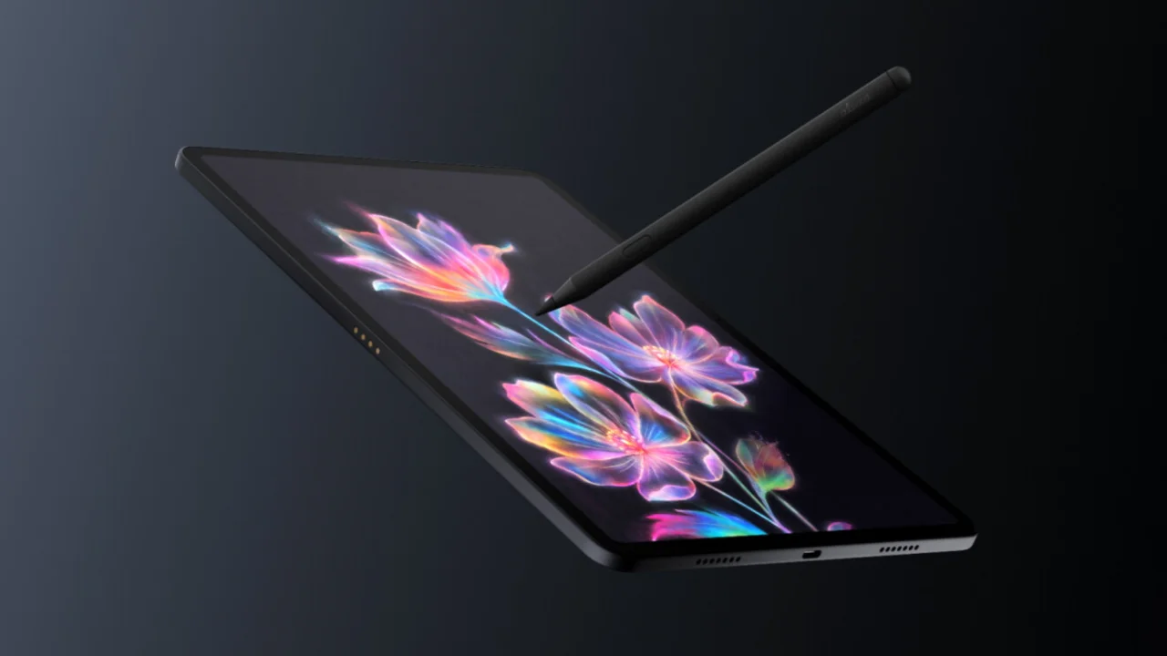 Alexa Tablet 12 Pro met Pro Pen en een kleurrijke tekening op het scherm