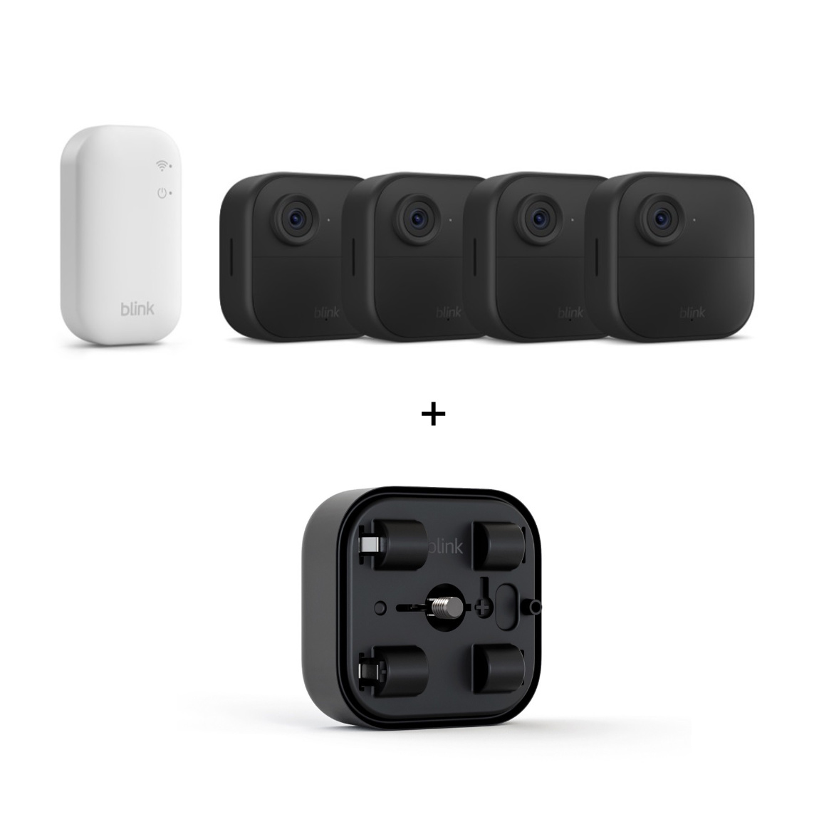 Blink-camera (Outdoor 4) uitbreidingspakket batterij | Draadloze slimme HD-beveiligingscamera, batterijduur 4 jaar, geavanceerde bewegingsdetectie, werkt met Alexa | 3-camerasysteem | IP65