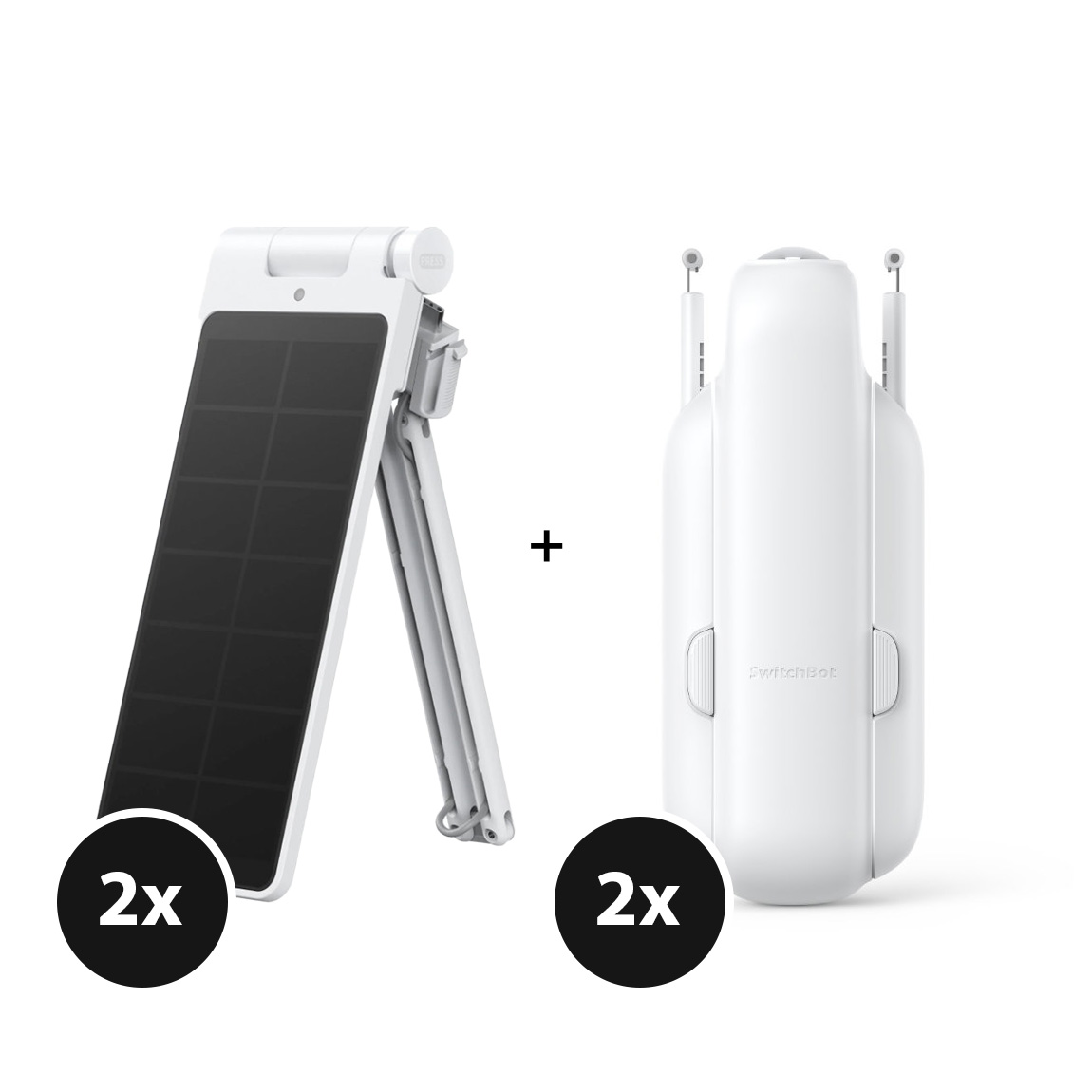 SwitchBot Curtain U Rail 3 2-pack + Solar Panel Charger 3 2-pack