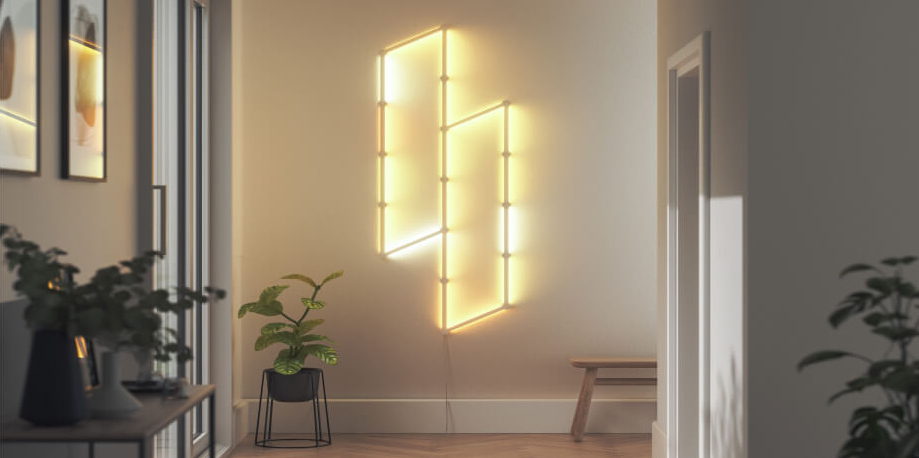 Nanoleaf lines aan muur